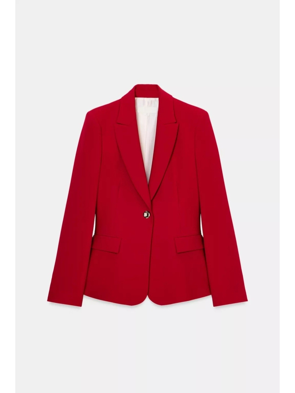 Zara Women's Red Single-Button Blazer